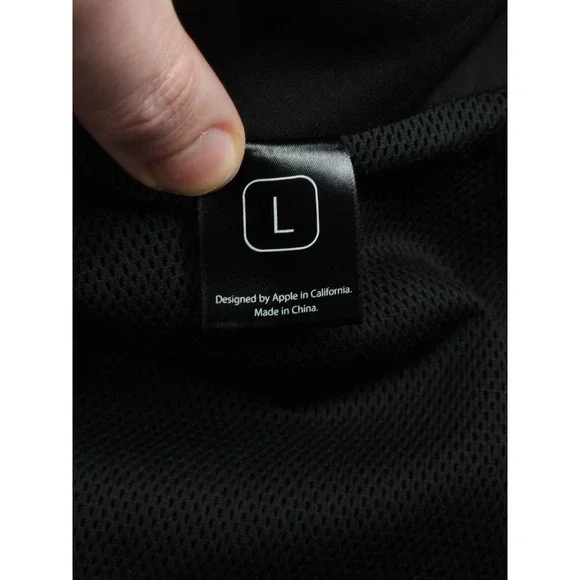 Apple WWDC16 Windbreaker Jacket Men's Large Black Full Zip High Neck